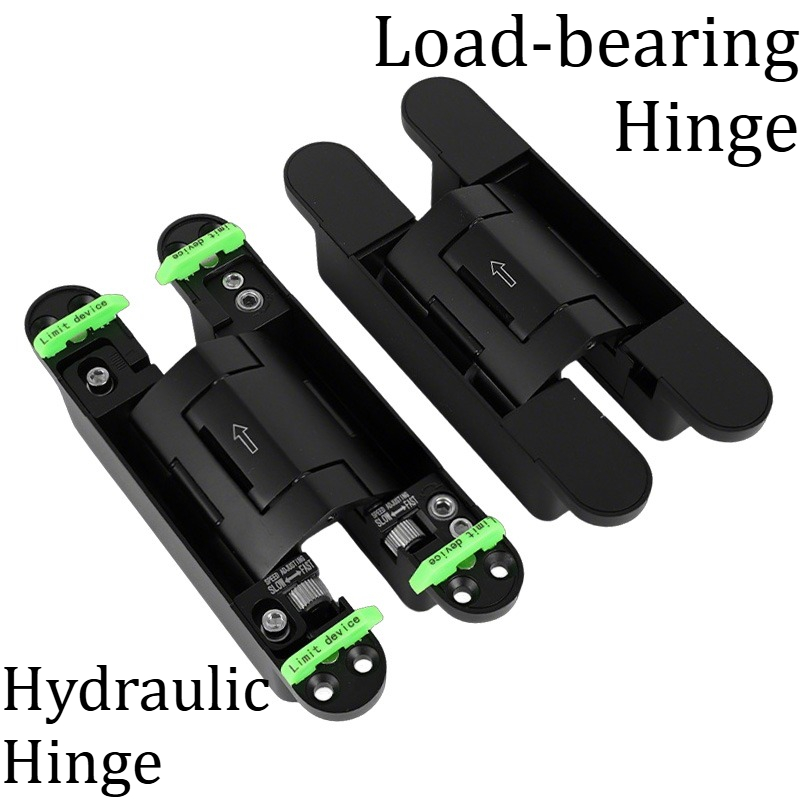 Furniture Hardware Types - Siyah Hidrolik Kapı Menteşeleri 2D Ayarlanabilir