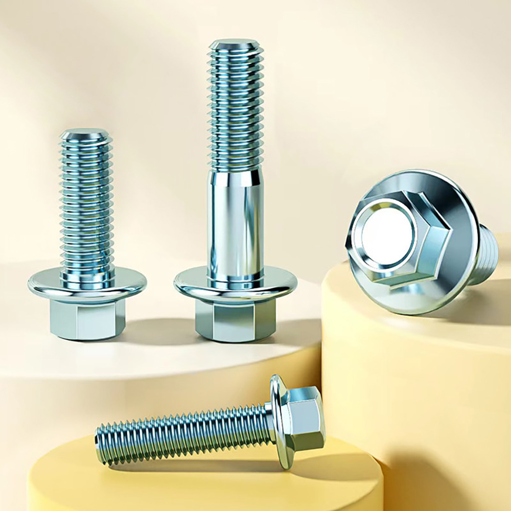 Furniture Grade Hardware - 8.8 Sınıfı Çinko Kaplama Altıgen Flanşlı