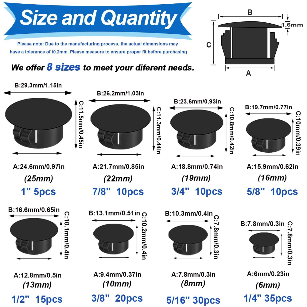 135 adet Siyah Kapaklı Vidalı  - Furniture Hardware Types incelemesi ve fiyatı