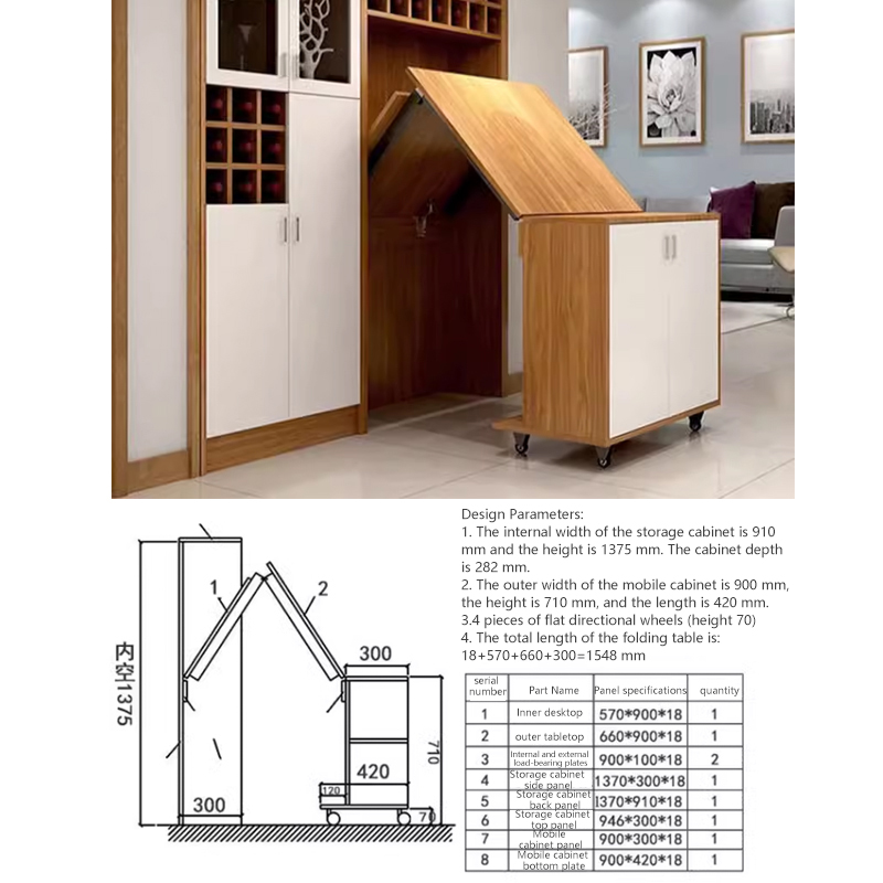 Gizli Mekanizmalı Katlanır Mas - Furniture Hardware Types incelemesi ve fiyatı
